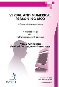 Verbal and numerical reasoning MCQ for the european institutions competitions