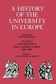 A History of the University in Europe - Volume 2: Universities in Early Modern Europe (1500–1800)