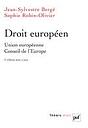 Introduction au droit européen. Union européenne - Conseil de l'Europe 