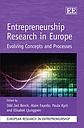 Entrepreneurship Research In Europe - Evolving Concepts and Processex