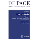 Traité de droit civil belge - Tome III : Les contrats - Volume 4 - Mandat, dépôt et séquestre, prêt, contrats aléatoires, transactions