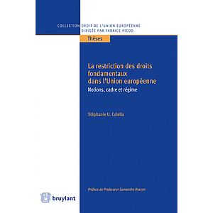  La restriction des droits fondamentaux dans l'Union européenne - Notions, cadre et régime 