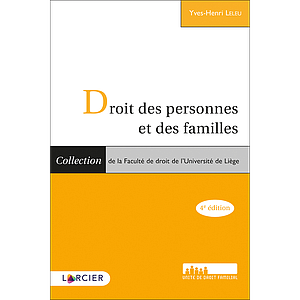 Droit des personnes et des familles - 4ème Edition