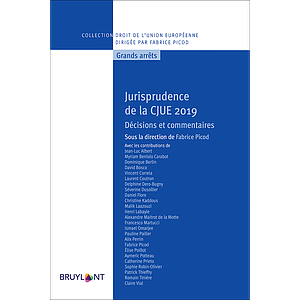 Jurisprudence de la CJUE 2019 -  Décisions et commentaires