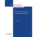 Directive TVA 2006/112 - Commentaire article par article