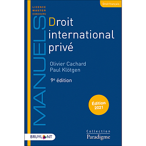 Droit international privé - 9ème édition 2021