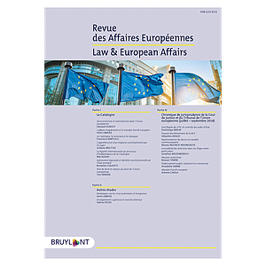 Revue des Affaires Européennes - Law & European Affairs 2021/01