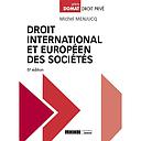 Droit international et européen des sociétés - 6e édition