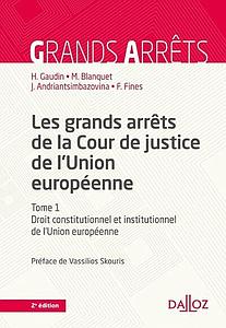Les grands arrêts de la Cour de justice de l'Union européenne - Droit constitutionnel et institutionnel de l'Union européenne - 2ème Edition