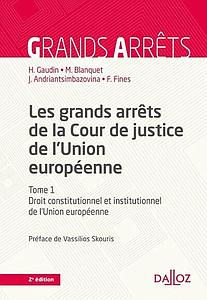 Les grands arrêts de la Cour de justice de l'Union européenne - Droit constitutionnel et institutionnel de l'Union européenne - 2ème Edition