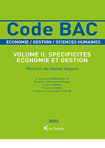 Code BAC Volume 2 Spécificités économie et gestion