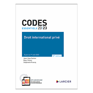 Code essentiel – Droit international privé 2023